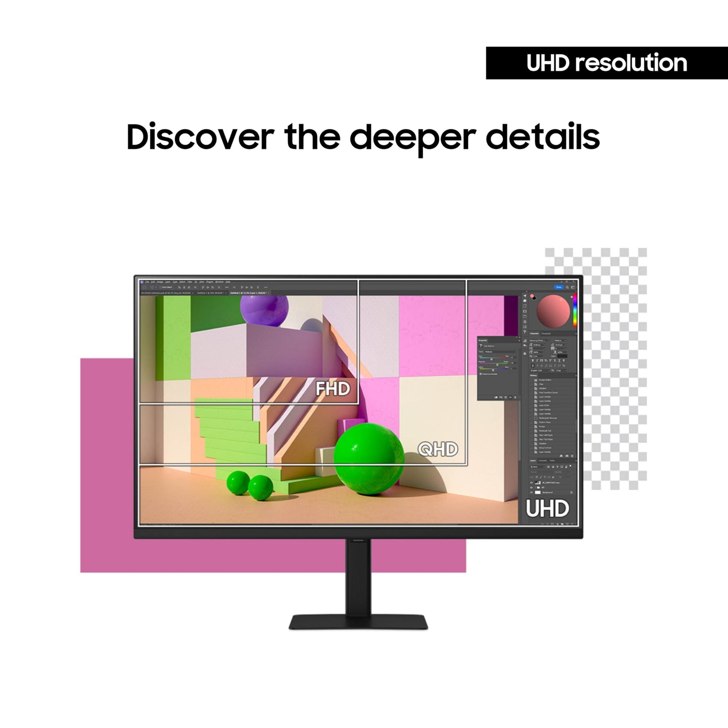 Samsung 32-in ViewFinity S7 (S70D) 4K UHD IPS HDR10 High Resolution Computer Monitor with Speaker - LS32D708EBNXGO