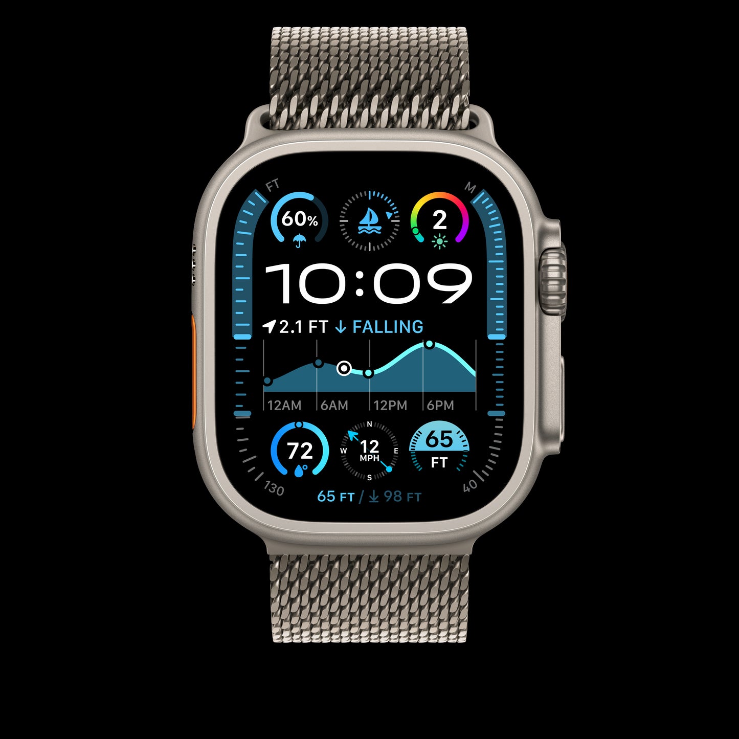 Apple 49mm Natural Titanium Milanese Loop - Small - MXKC3AM/A (2024)