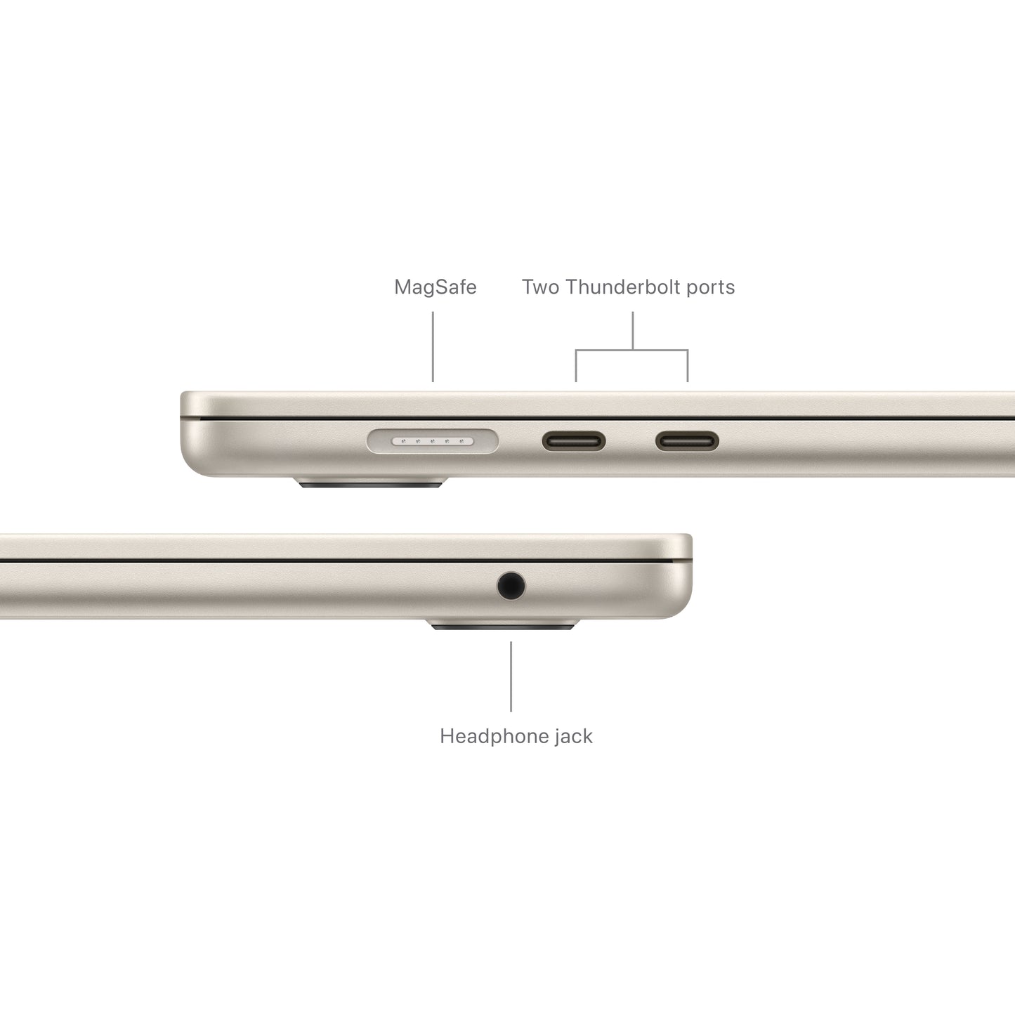 Apple MacBook Air 15-in M3 8C CPU - 10C GPU, 8GB 512GB, Starlight - MRYT3LL/A (Spring 2024) + AppleCare