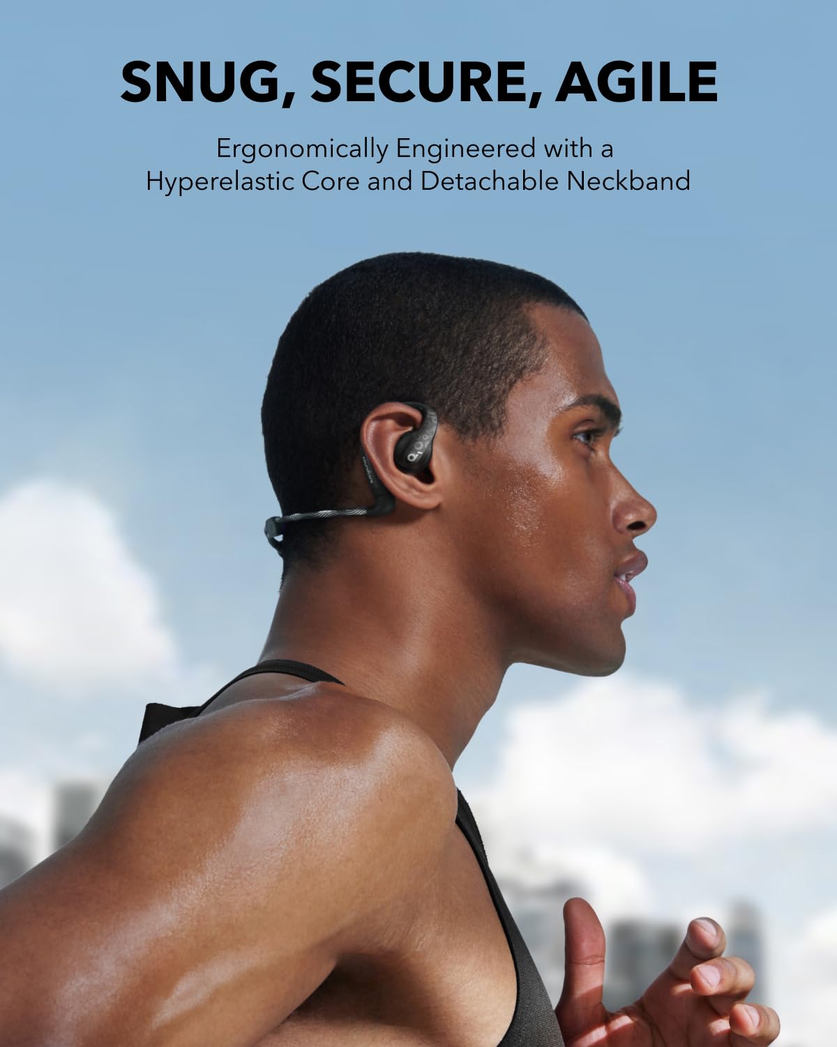 Soundcore by Anker AeroFit Pro | Secure Open-Ear Sport Earbuds - Black