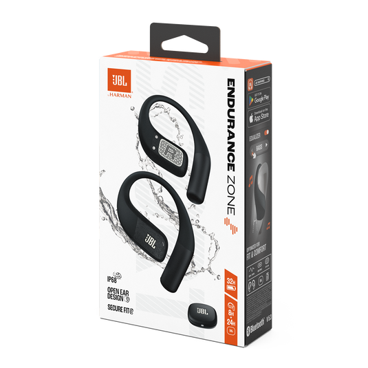 JBL Endurance Zone Bluetooth Wireless Waterproof Earbuds - Black