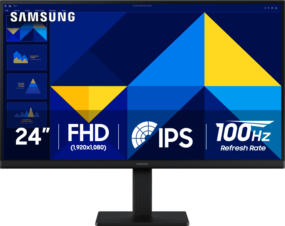 Samsung 24" S3 (S30GD) IPS LED FHD 100Hz Monitor (HDMI, D-sub) - Black - LS24D300GANXZA
