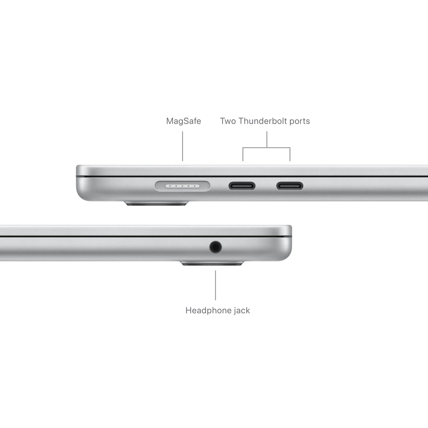 Apple MacBook Air 15-in M3 8C CPU - 10C GPU, 8GB 512GB, Silver - MRYQ3LL/A (Spring 2024) + AppleCare