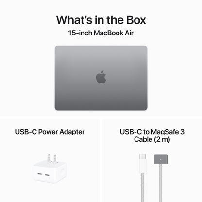 (CTO) Apple MacBook Air 15-in M3 8C CPU - 10C GPU, 16GB, 2TB, Space Gray, 35W Dual - (Spring 2024) - Z1BP0006U