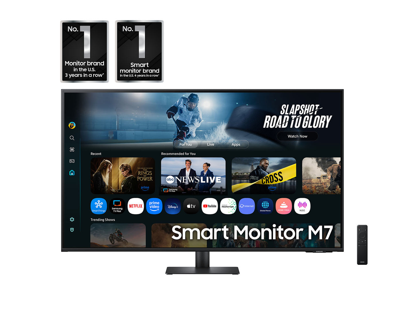 Samsung 43-in Smart Monitor M7 M70F 4K Samsung Vision AI - LS43FM702UNXZA