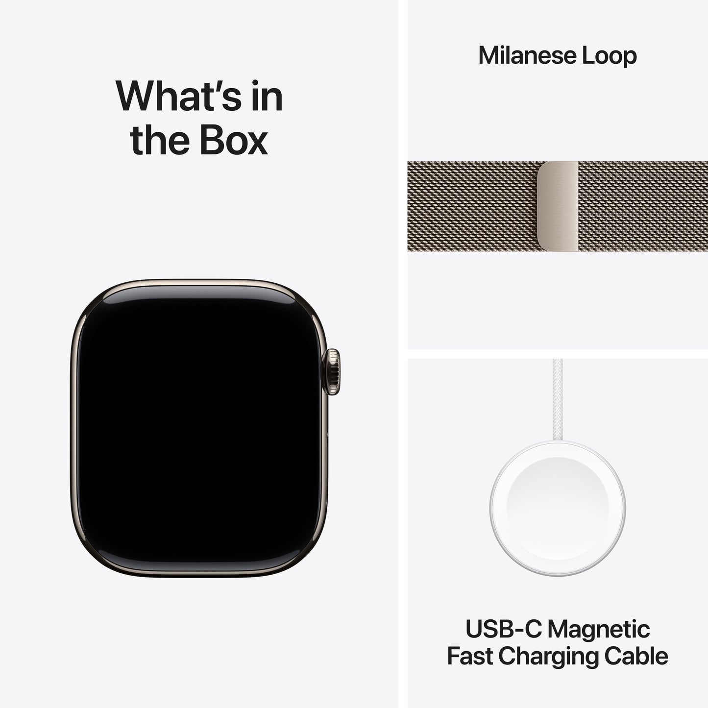 (Open Box) Apple Watch Series 11 GPS + Cellular 46mm Natural Titanium Case with Natural Milanese Loop - M/L - MFD04LW/A - (Fall 2025)