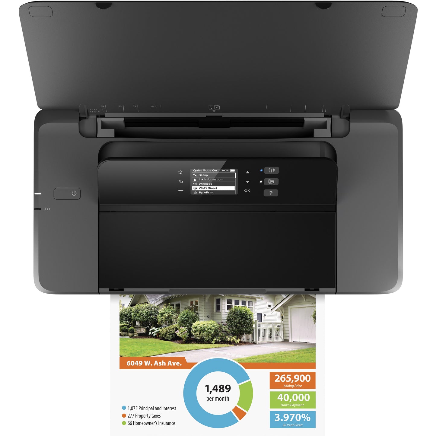 HP Officejet 200 Inkjet Printer - Color - 4800 x 1200 dpi Print