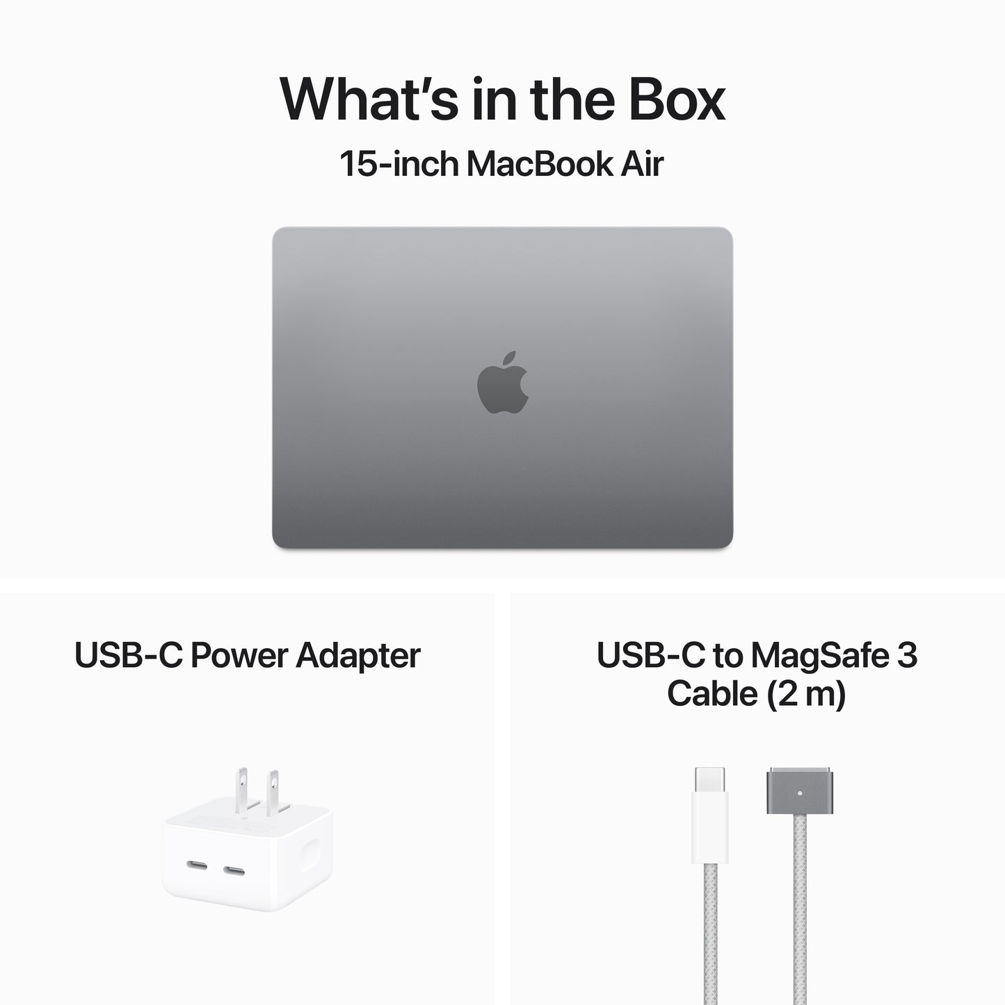 Apple MacBook Air 15-in M3 8C CPU - 10C GPU, 16GB 512GB, Space Gray - MXD13LL/A (Spring 2024) + AppleCare