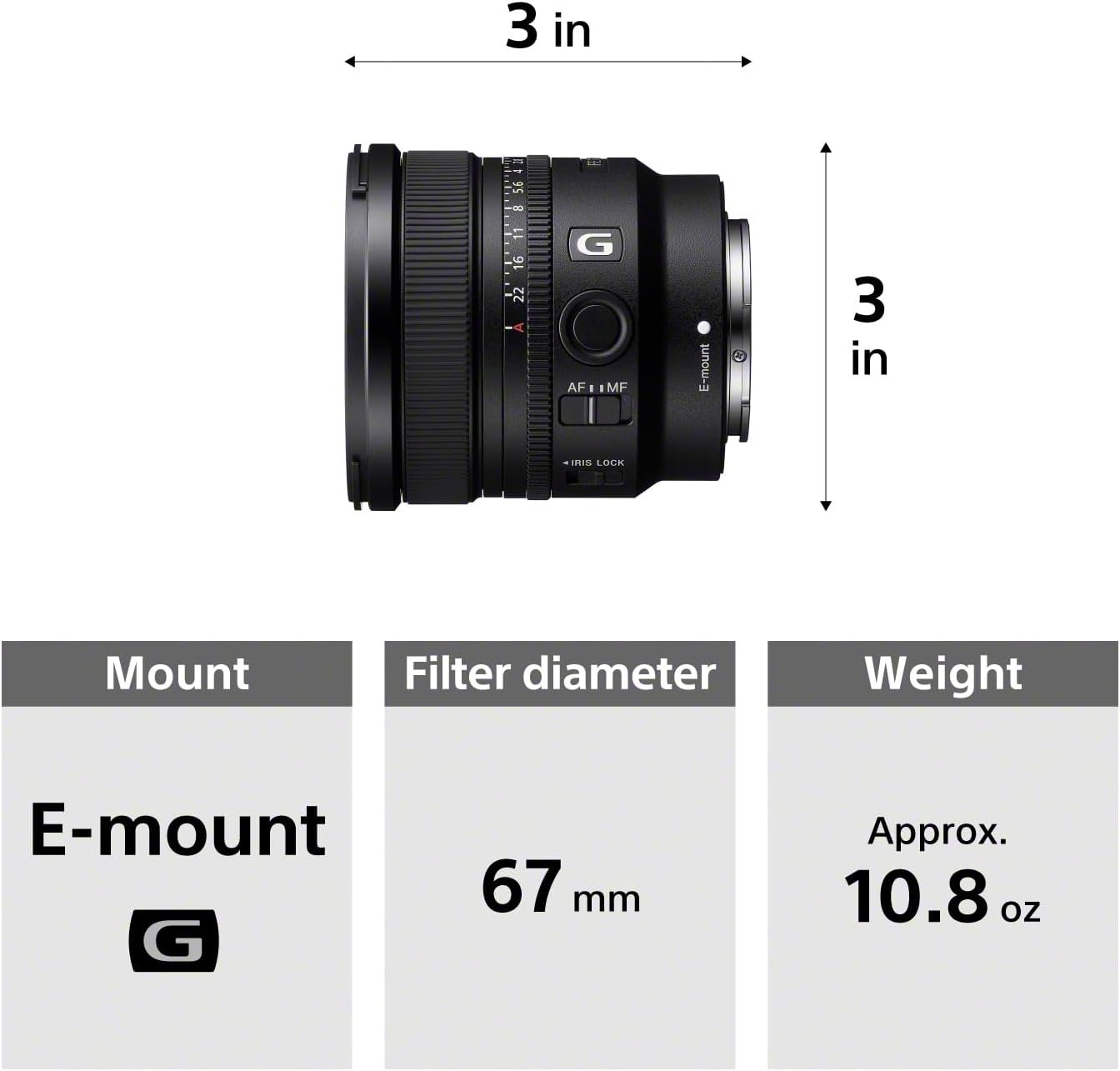 Sony FE 16mm f/1.8 G Lens, Black - SEL16F18G