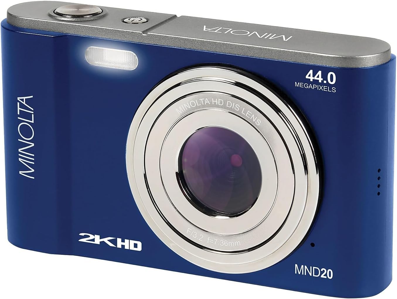 Minolta MND20 44 MP / 2.7K Quad HD Digital Camera (Blue)