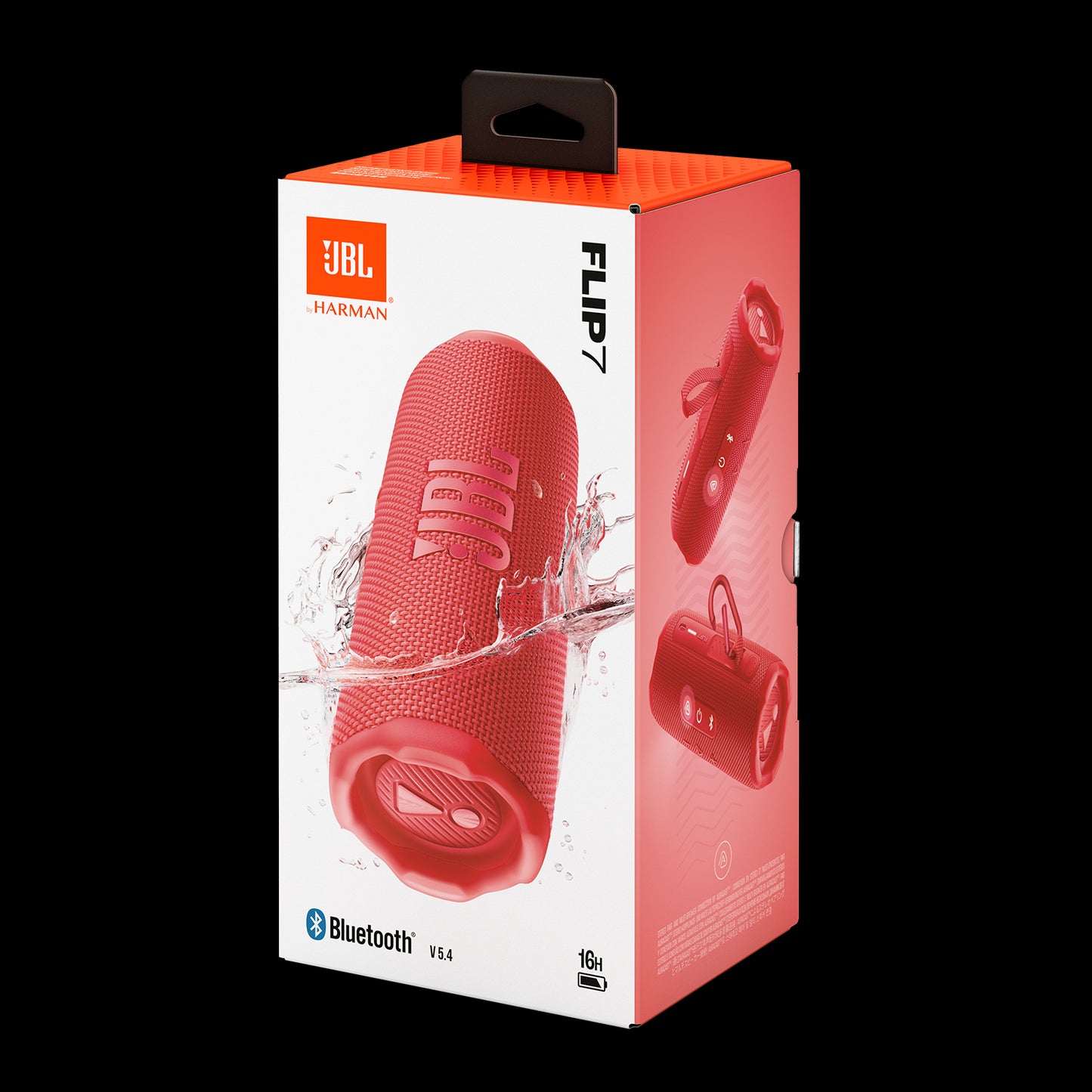 JBL Flip 7 Portable Bluetooth Speaker - Red