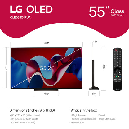 LG 55-in evo C4 Series OLED TV 4K - OLED55C4PUA (2024)