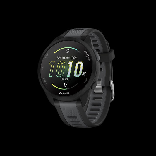 Garmin Forerunner 165 Music Fitness and Running Smartwatch, Black / Slate Gray
