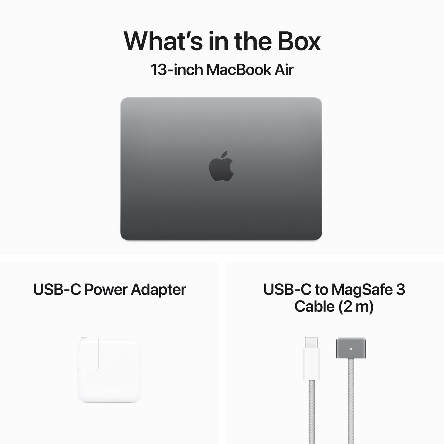 Apple MacBook Air 13-in M3 8C CPU - 10C GPU, 16GB 512GB, Space Gray - MXCR3LL/A (Spring 2024) + AppleCare