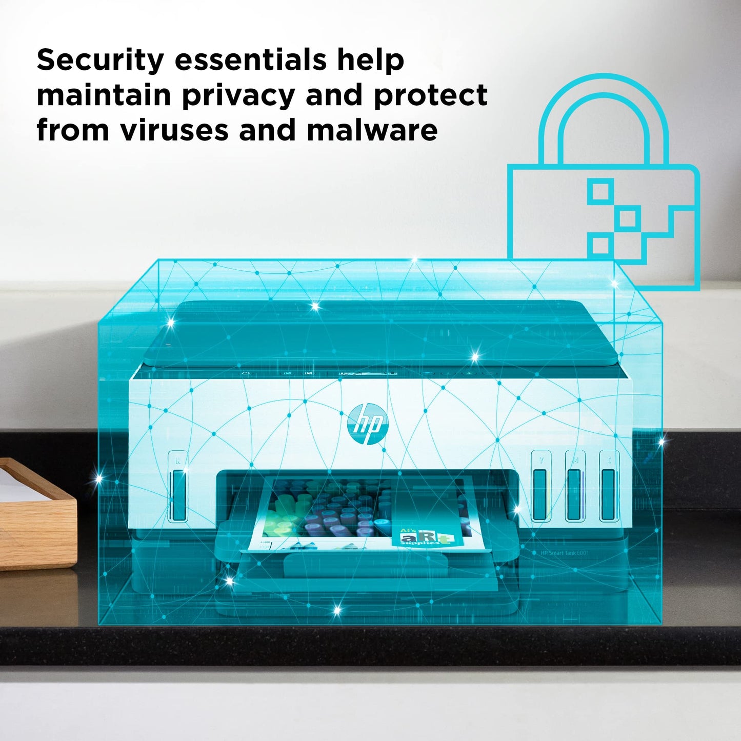 HP Smart -Tank 6001 Wireless Cartridge-Free All-in-One Tank Printer, Scanner, Copier - 2H0B9A#B1H