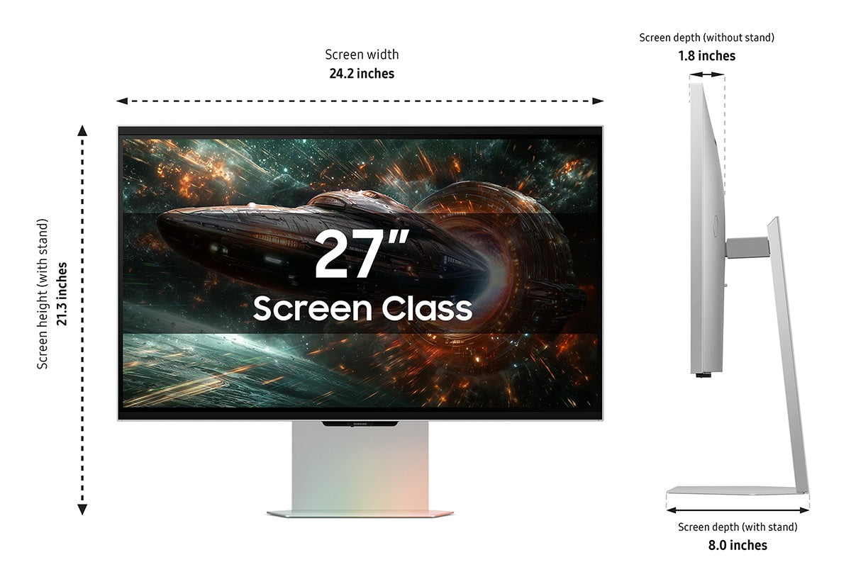 Samsung 27-in Odyssey 3D G90XF 4K 165Hz Gaming Monitor - LS27FG900XNXZA