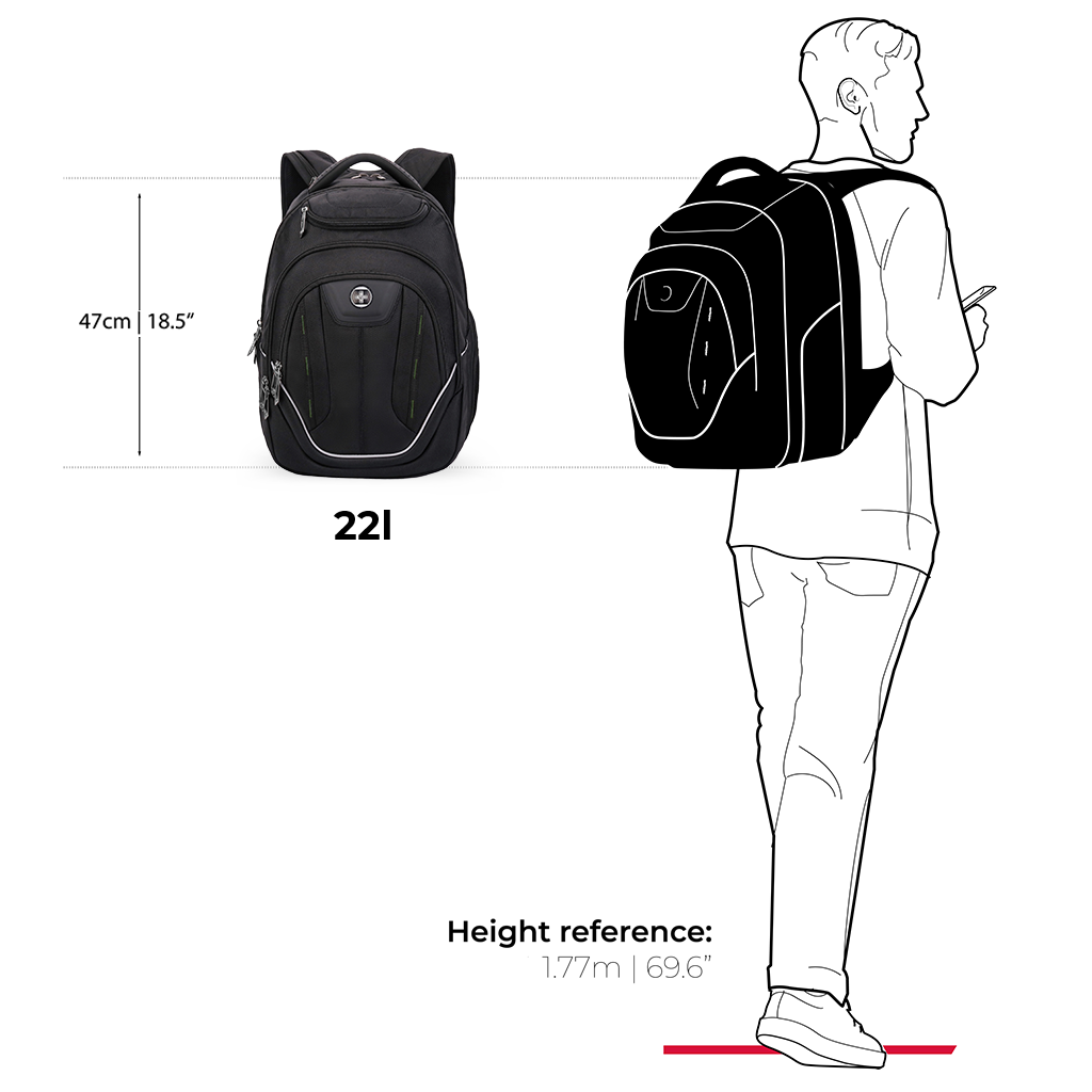 Swissdigital Terabyte Black/Blue Computer Backpack