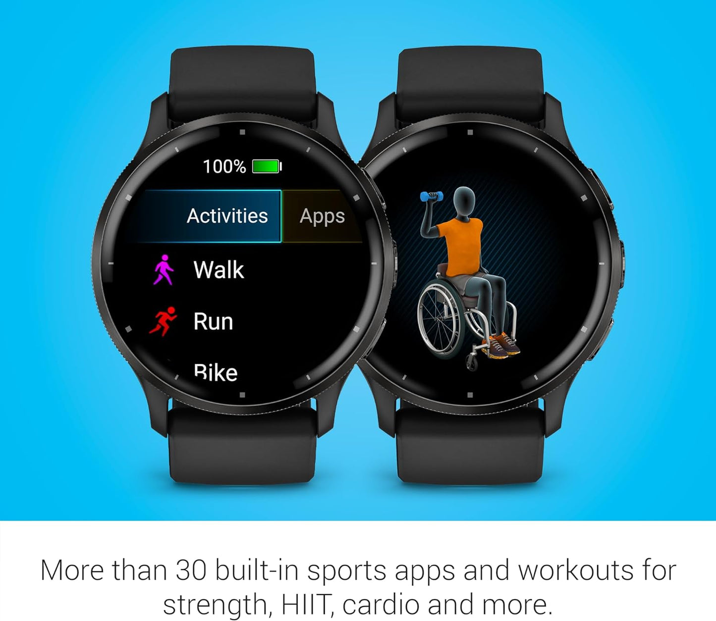 (Open Box) Garmin Venu 3 Smartwatch - Slate Stainless Steel Bezel with Black Case and Silicone Band