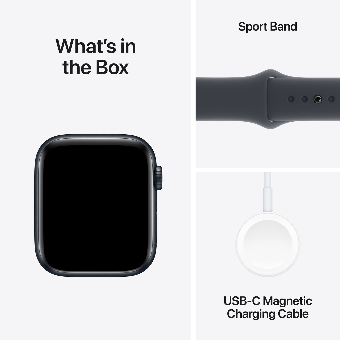 (Open Box) Apple Watch SE GPS + Cellular 44mm Midnight Aluminum Case with Midnight Sport Band - M/L - MXG23LL/A (2024)