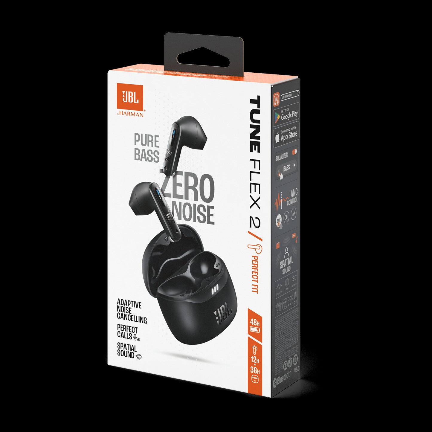 JBL Tune Flex 2 Noise Cancelling True Wireless Headphones - Black