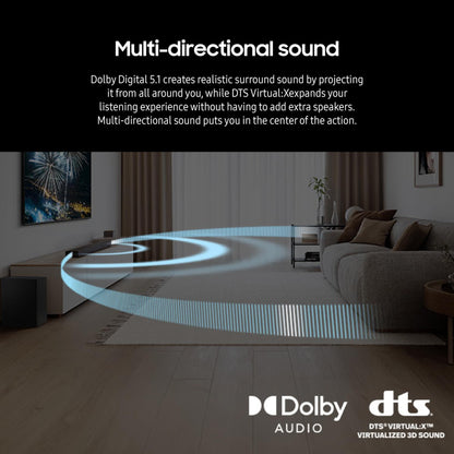 Samsung HW-B750D/ZA 5.1 ch Soundbar w/Dolby Audio, Surround Sound Expansion, Wireless Subwoofer (2024)
