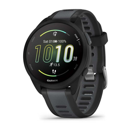Garmin Forerunner 165 Fitness and Running Smartwatch, Black / Slate Gray