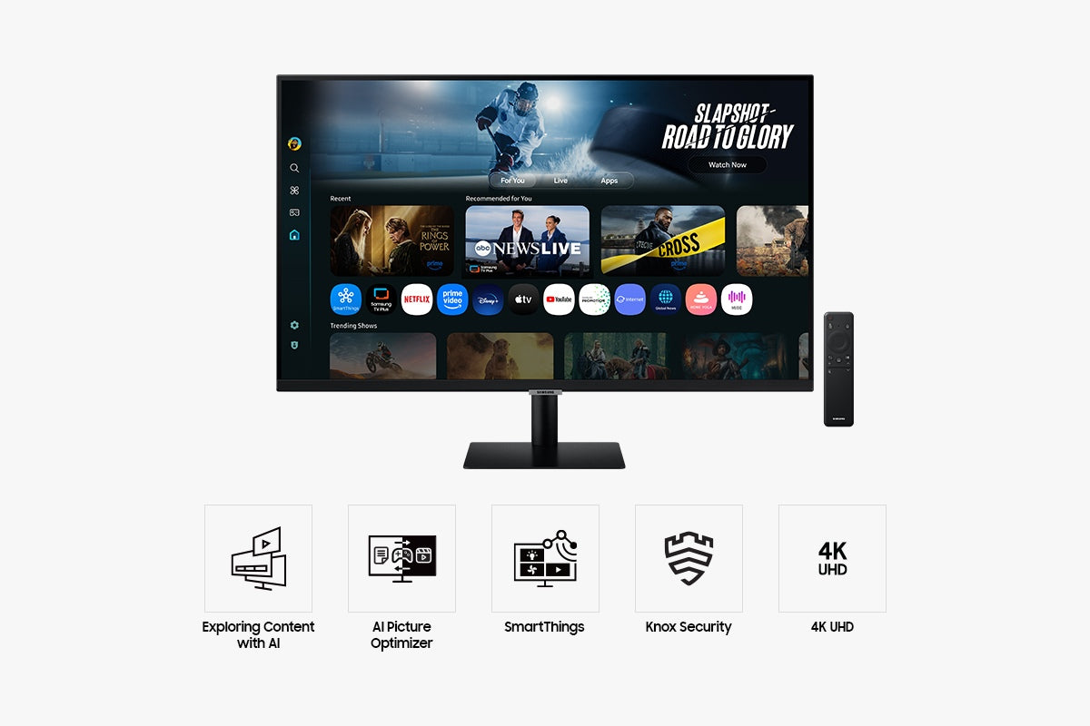 Samsung 32-in Smart Monitor M7 M70F 4K Samsung Vision AI - LS32FM702UNXZA