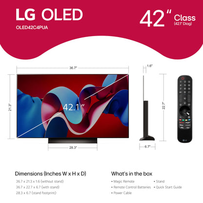 LG 42-in evo C4 Series OLED TV 4K - OLED42C4PUA (2024)