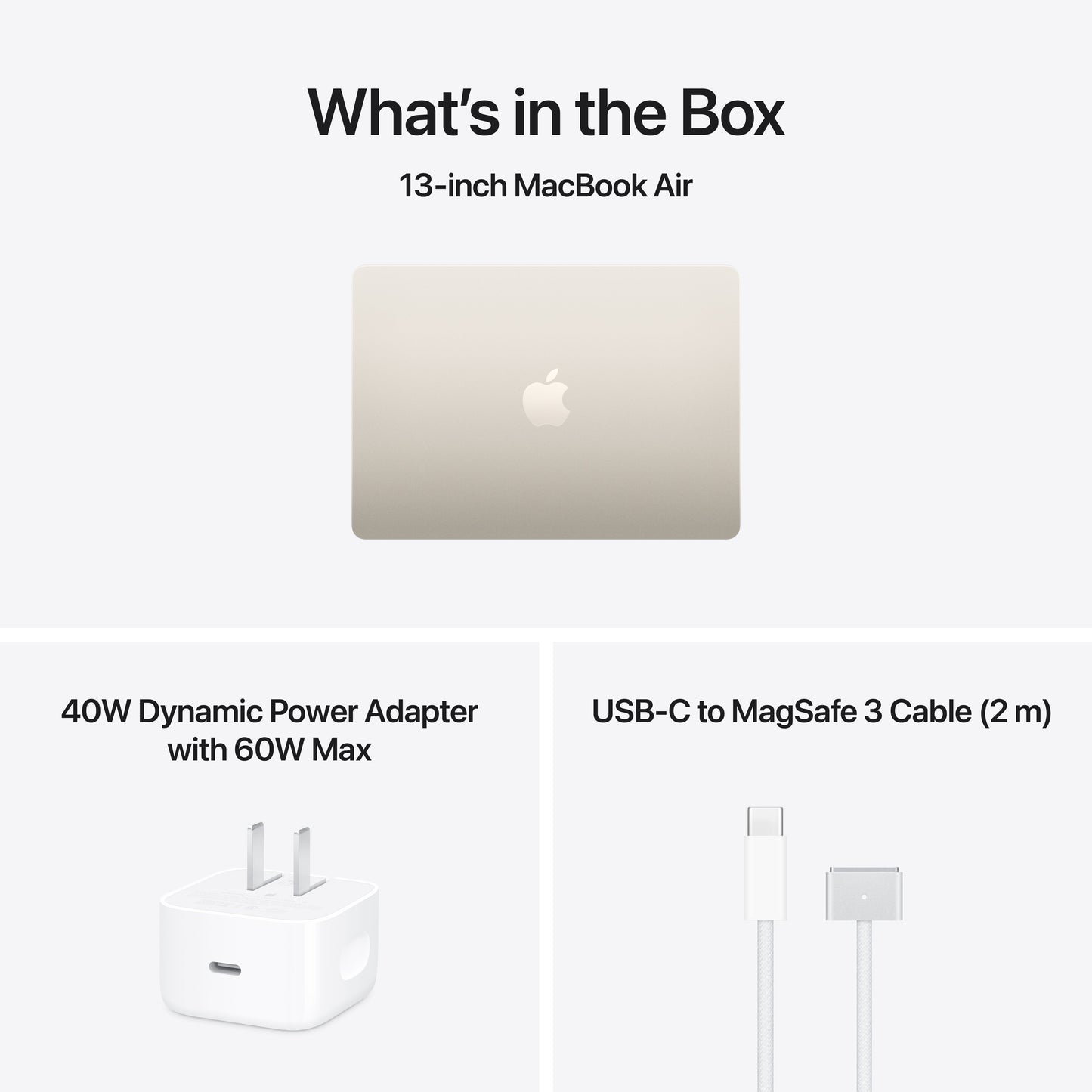 Apple 13-inch MacBook Air: Apple M5 chip w 10-core CPU - 10-core GPU, 1TB SSD, 24GB RAM - Starlight - MDHD4LL/A - (2026)
