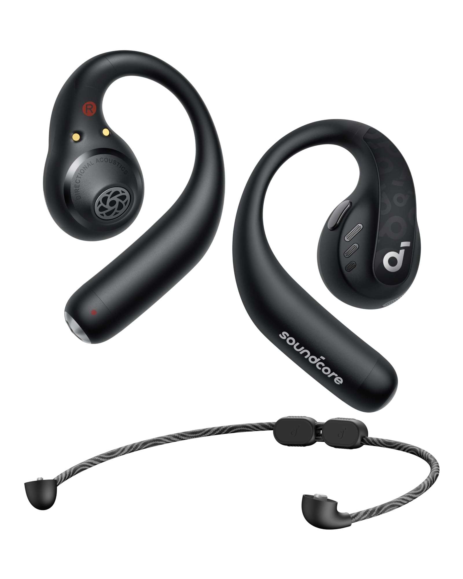 Soundcore by Anker AeroFit Pro | Secure Open-Ear Sport Earbuds - Black