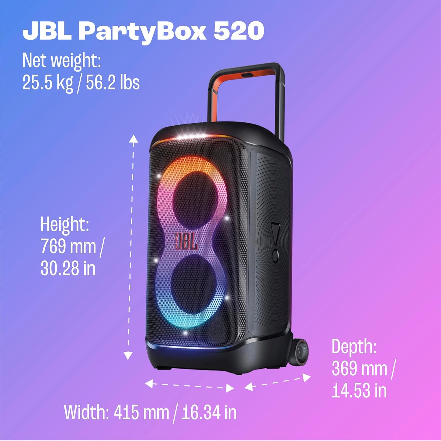 JBL Party Box 520 Portable Party Speaker