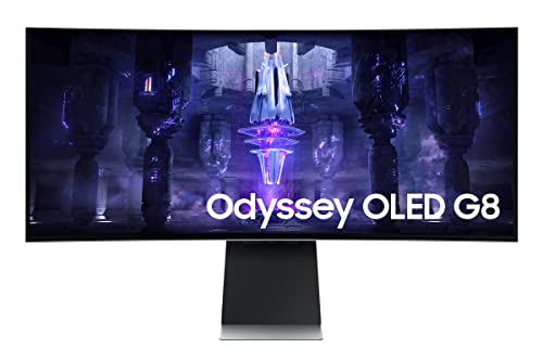 SAMSUNG 34-Inch Odyssey G85SB QD-OLED Ultra WQHD Curved Gaming Monitor LS34BG850SNXZA 2023