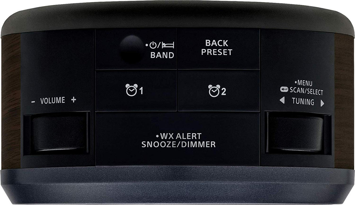 (Open Box) Sangean RCR-29 FM-RDS/AM/Weather Alert/Aux-in Digital Tuning Clock Radio - Black