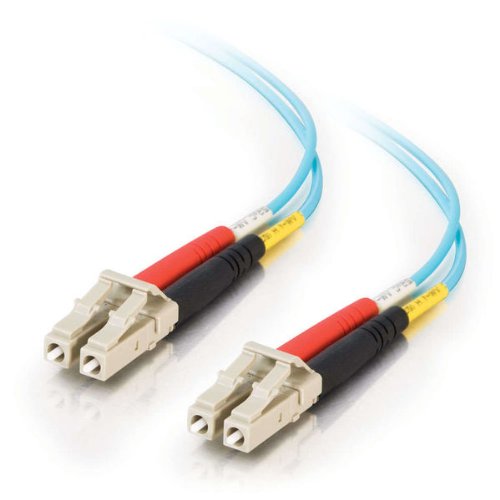 C2G 20m LC-LC 10Gb 50/125 OM3 Duplex Multimode PVC Fiber Optic Cable - Aqua