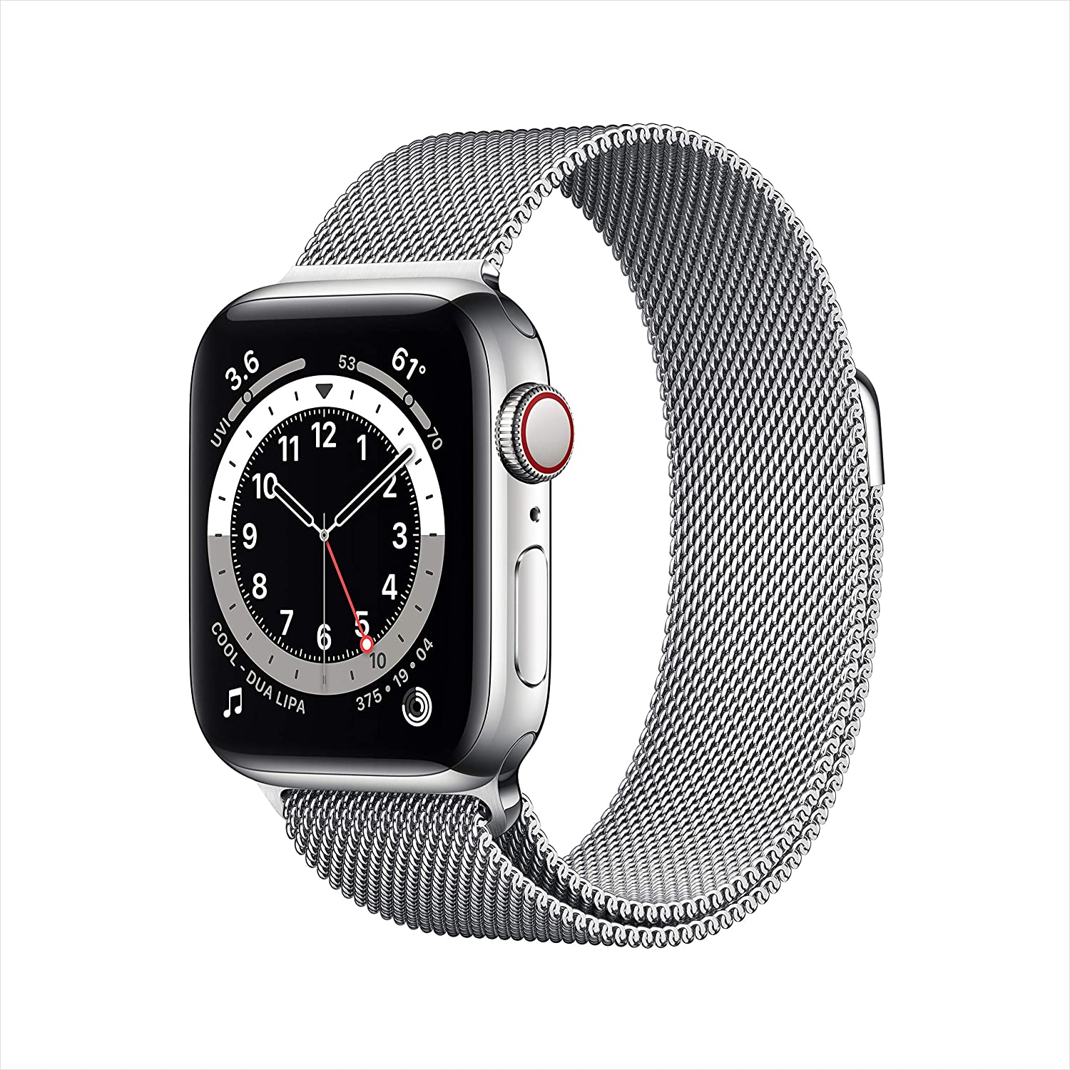 Apple Watch Series 6 GPS + Cellular 40mm Silver Stainless Steel w Silv