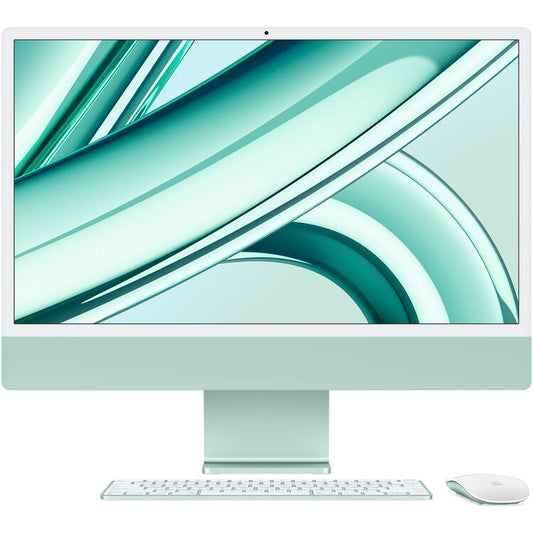 Apple 24-in iMac with Retina 4.5K Display - M3 chip - 8C CPU / 10C GPU, 512GB, 8GB, Green (Fall 2023) - MQRP3LL/A