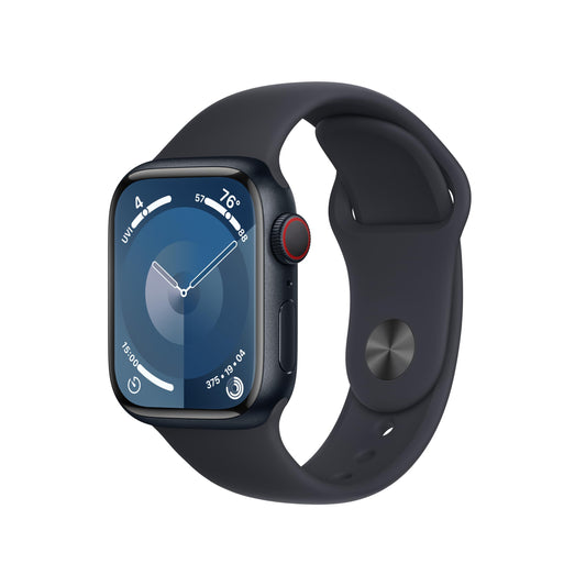 Apple Watch Series 9 GPS + Cellular 41mm Midnight Aluminum Case with Midnight Sport Band - M/L (2023)