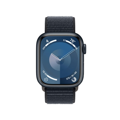 Apple Watch Series 9 GPS 41mm Midnight Aluminum Case with Midnight Sport Loop (2024)