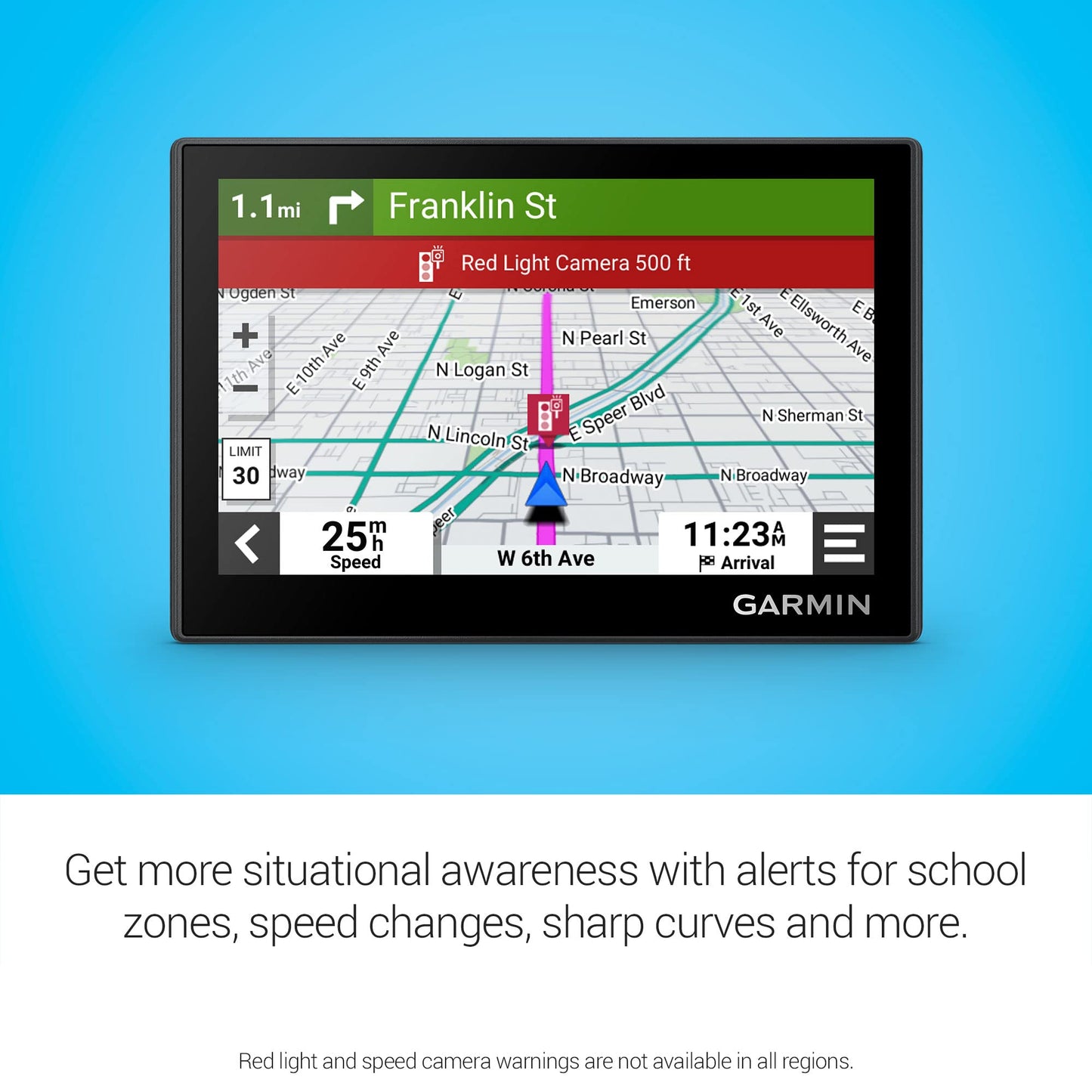 Garmin Drive™ 53 with Traffic, GPS Navigator, High-Resolution Touchscreen, Simple On-Screen Menus and Easy-to-See Map, Driver and Traffic Alerts