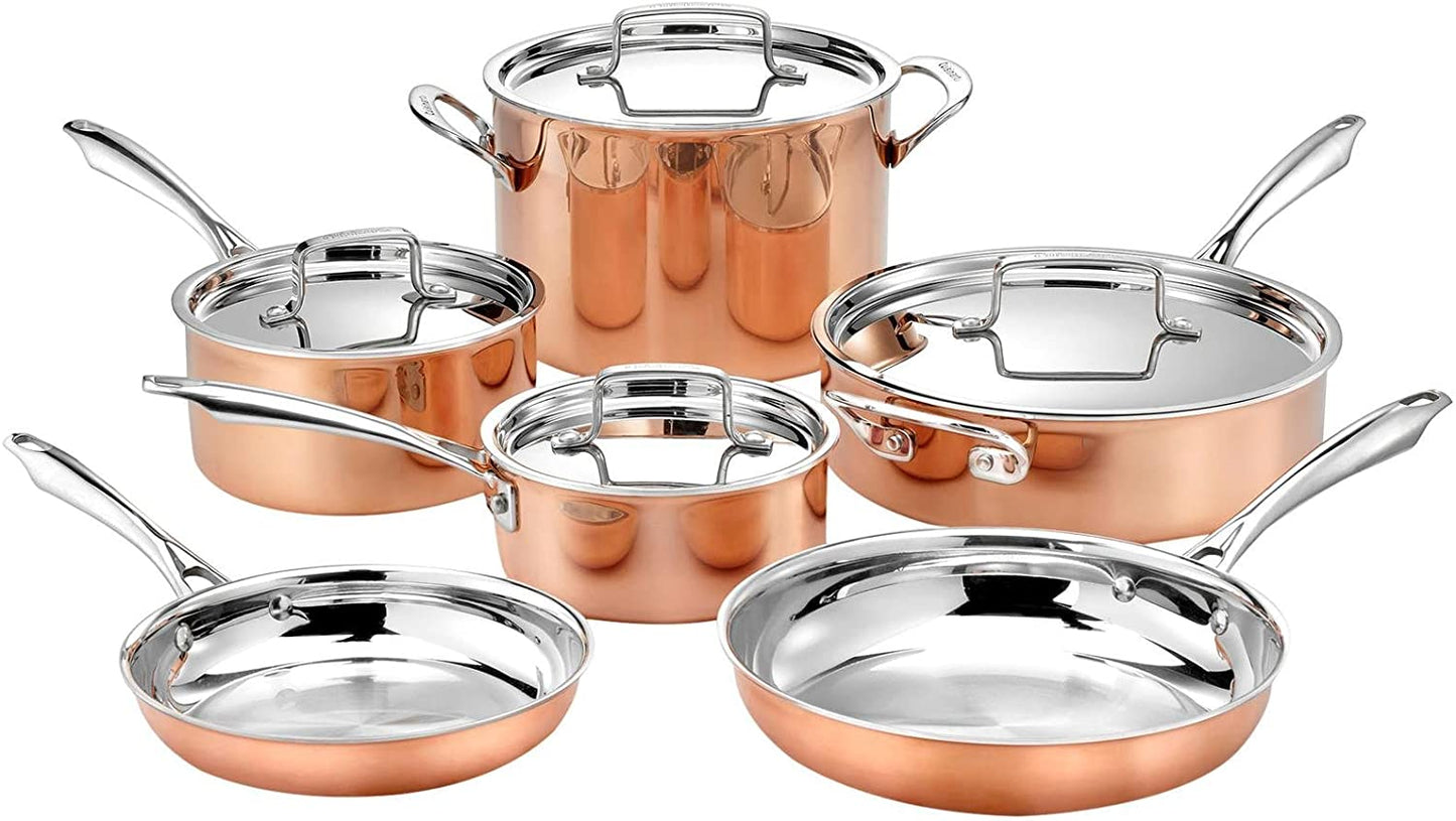 Cuisinart Tri-Ply Cooper Cookware 10 Piece Set