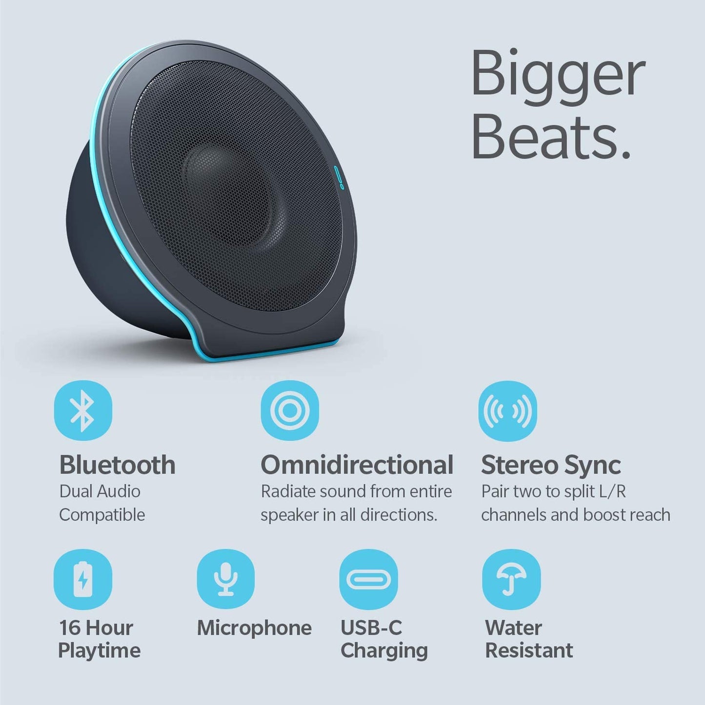 POW UNA X Collapsible 20W Portable Bluetooth Speaker