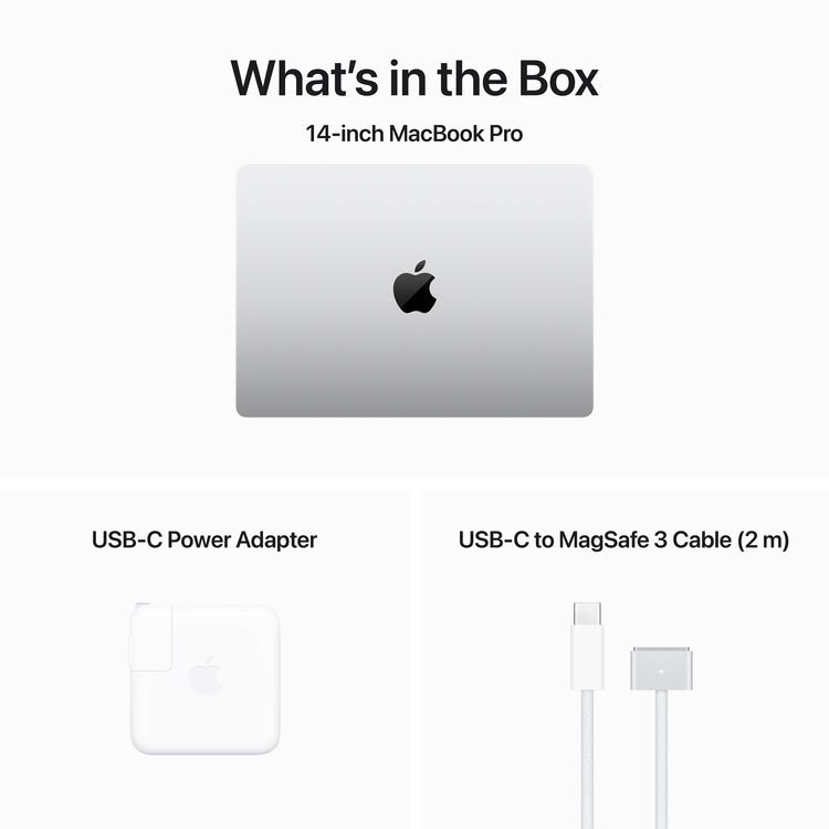 Apple MacBook Pro 14-in - M3 Pro chip - 11C CPU / 14C GPU, 512GB, 18GB, Silver (Fall 2023) - MRX63LL/A