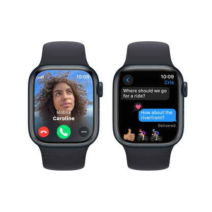 Apple Watch Series 9 GPS + Cellular 41mm Midnight Aluminum Case with Midnight Sport Band - M/L (2023)