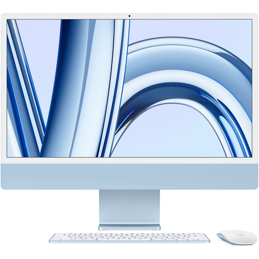 Apple 24-in iMac with Retina 4.5K Display - M3 chip - 8C CPU / 8C GPU, 256GB, 8GB, Blue (Fall 2023) - MQRC3LL/A