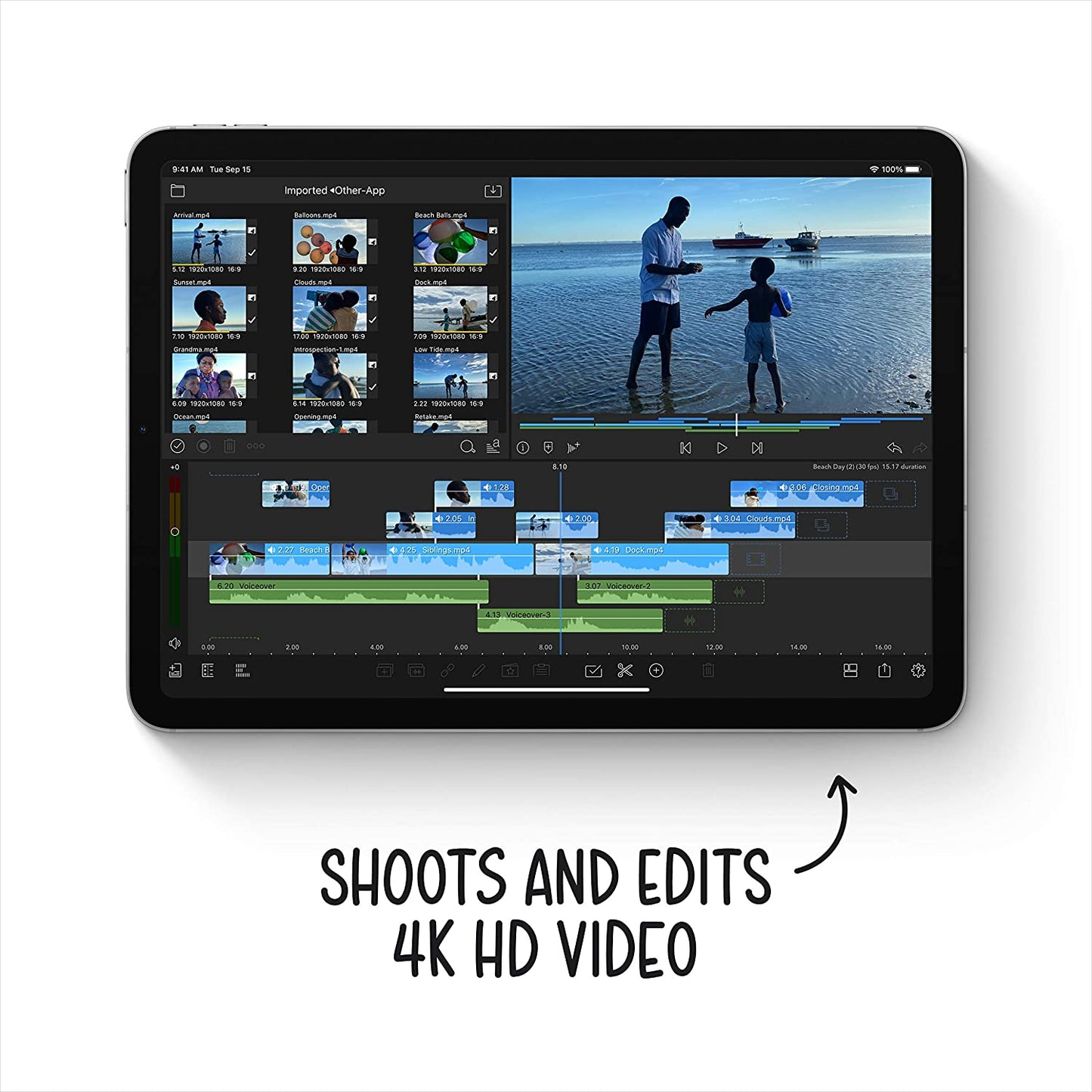 Apple 10.9-inch iPad Air Wi-Fi 256GB - Space Gray (Fall 2020) 4th Gen - Lifestyle View