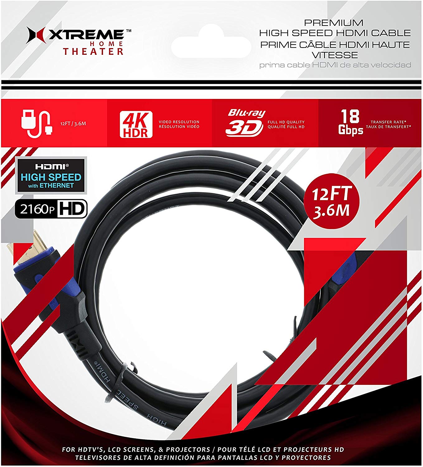 Xtreme 12ft Premium High Speed HDMI Cable