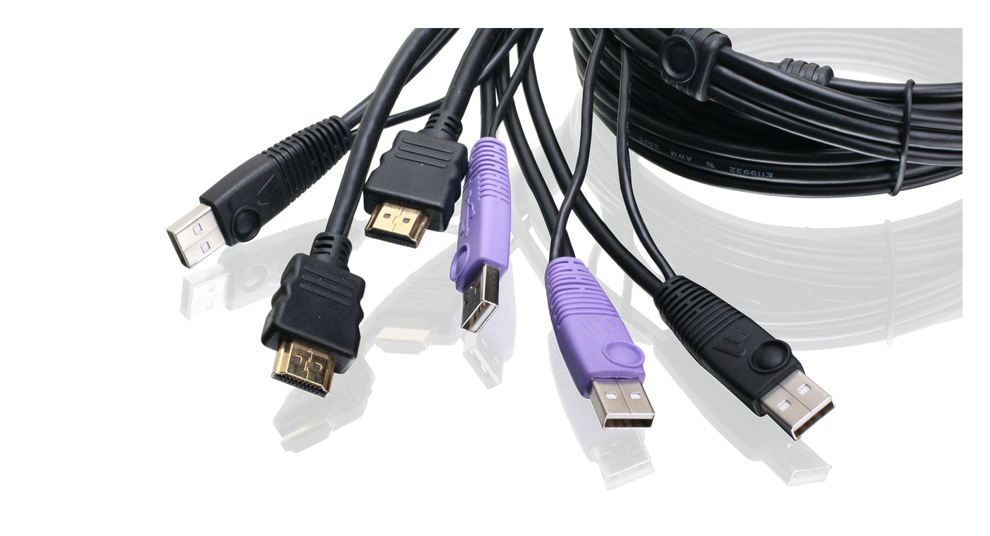 IOGEAR 2-Port Cable KVM Switch with HDMI Connections