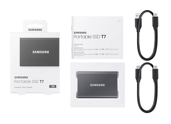 Samsung T7 Portable MU-PC2T0T/AM - USB 3.2 - Grey