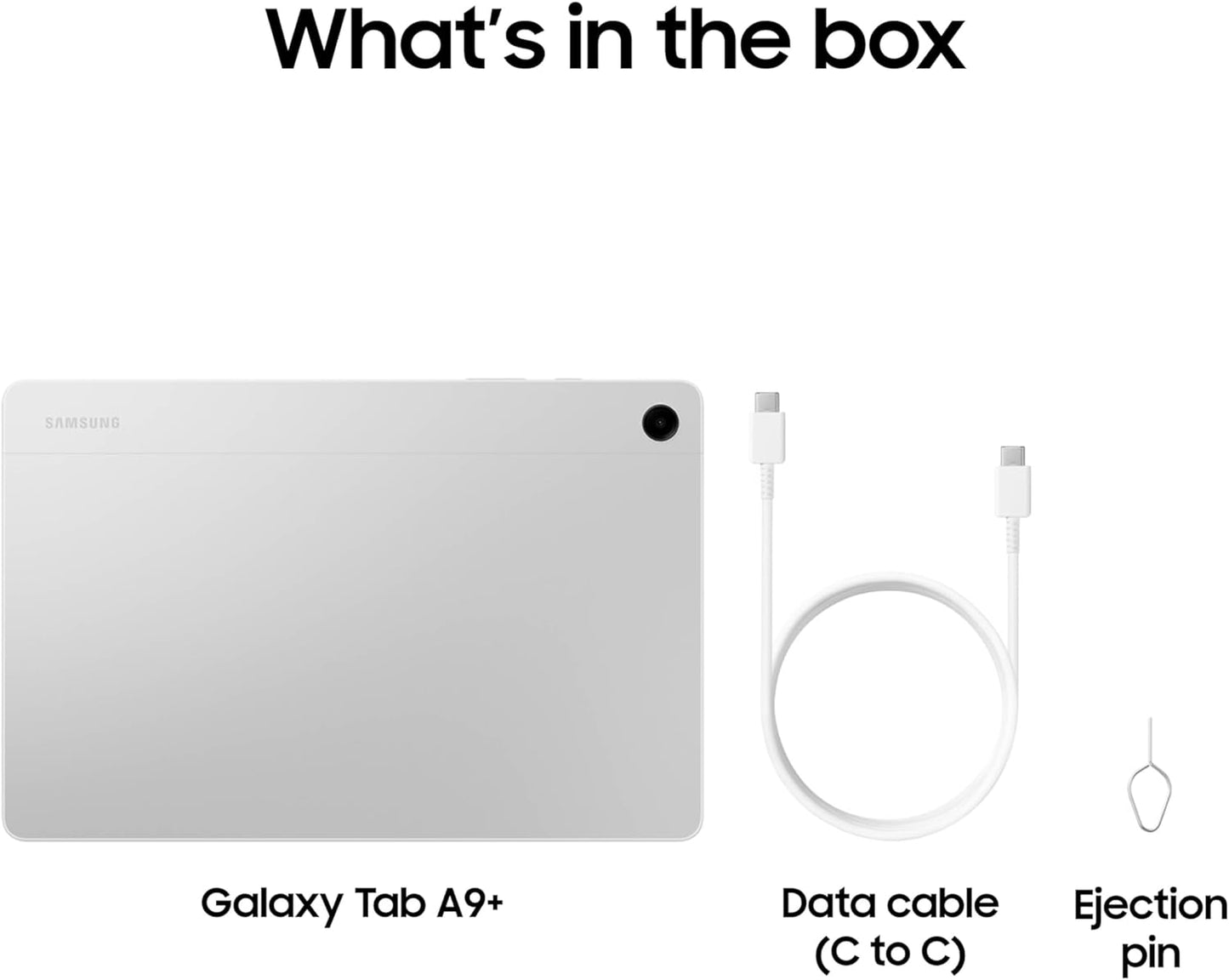 Samsung Galaxy Tab A9+ 11-in Tablet 64GB, Silver - SM-X210NZSAXAR