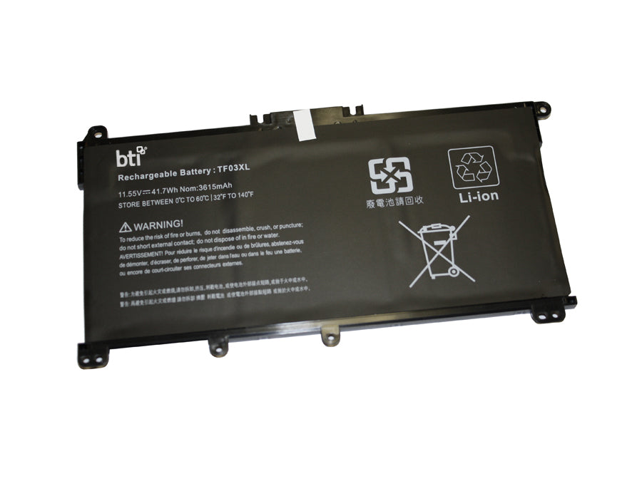 BTI 3-cell 11.55V 3615mAh Li-Ion Internal Laptop Battery for HP - TF03XL-BTI